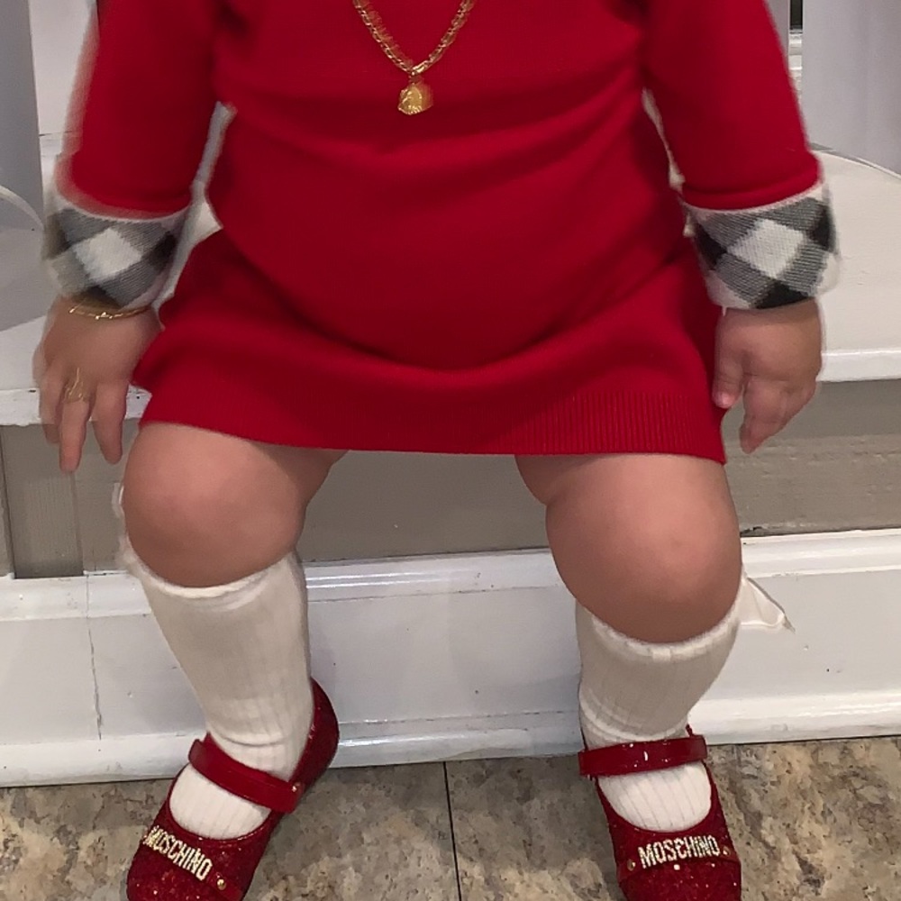 Plaid Girls sweater dress